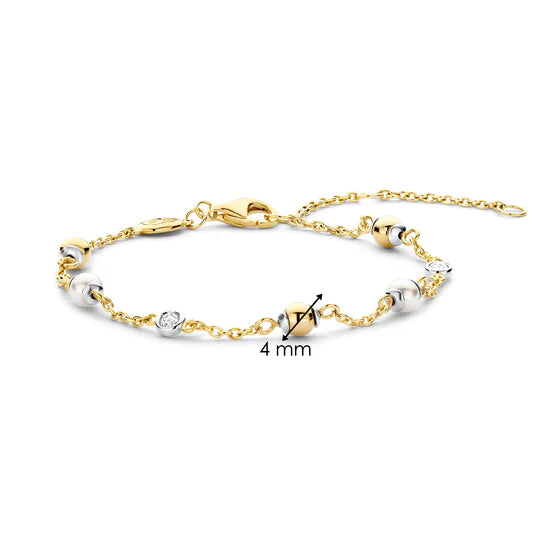 TI SENTO GOLD & PEARL BRACELET