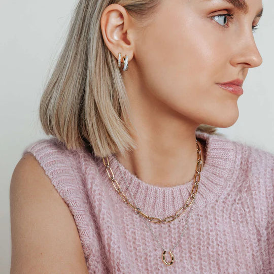 TI SENTO OVAL EARRINGS WITH CZ