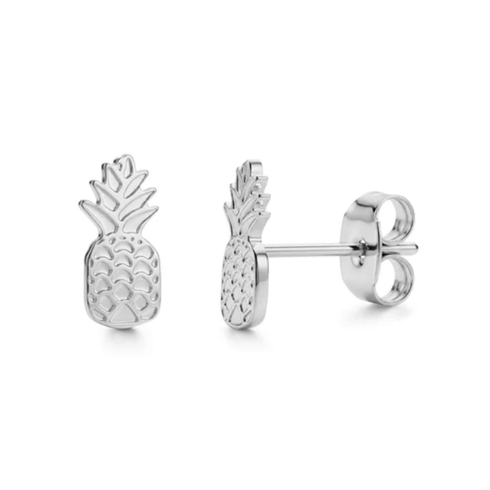 A.R.Z. MINIMAL PINEAPPLE STUD EARRINGS (SSE228W)