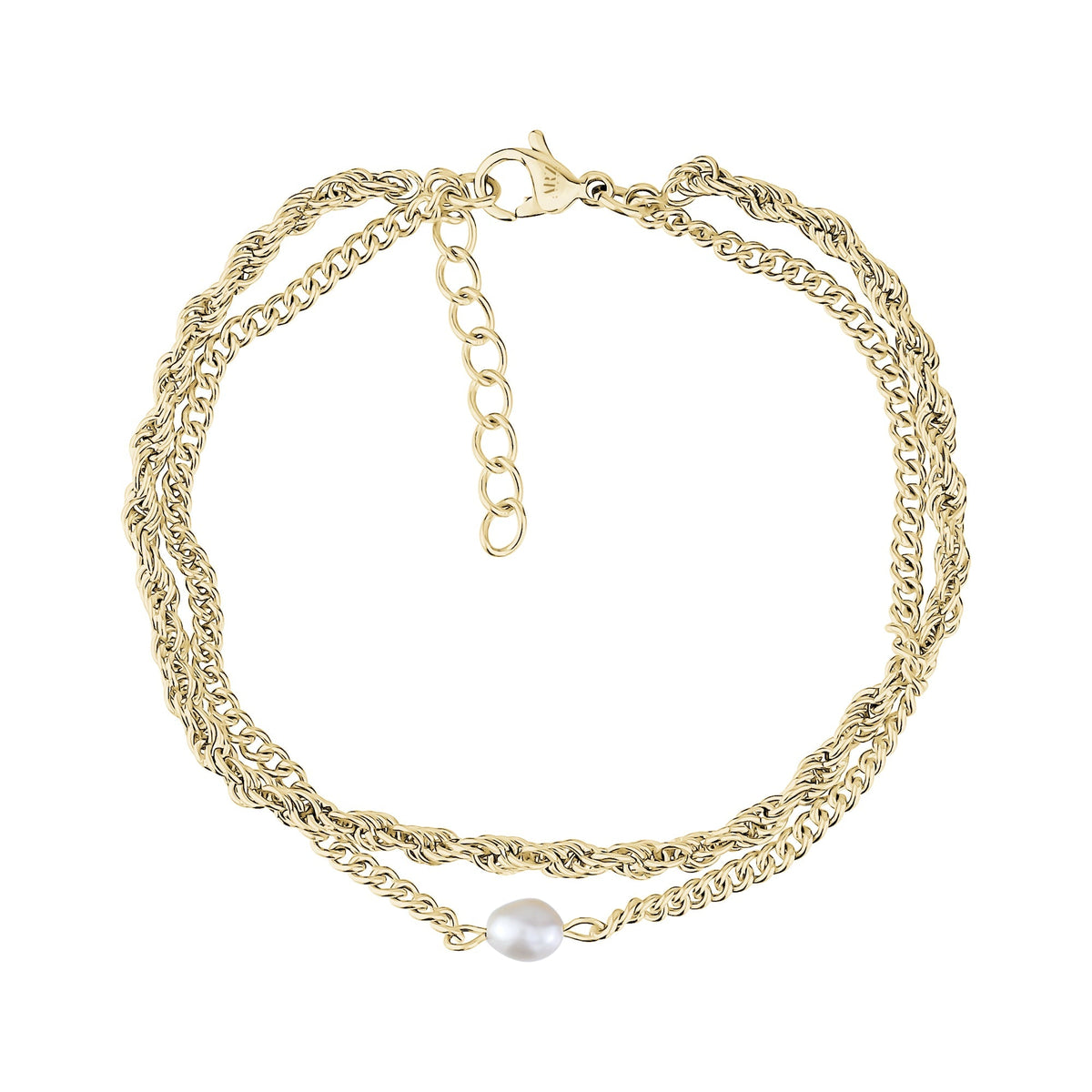 A.R.Z. FRESHWATER PEARL TWIST BRACELET (ZW-B132G)