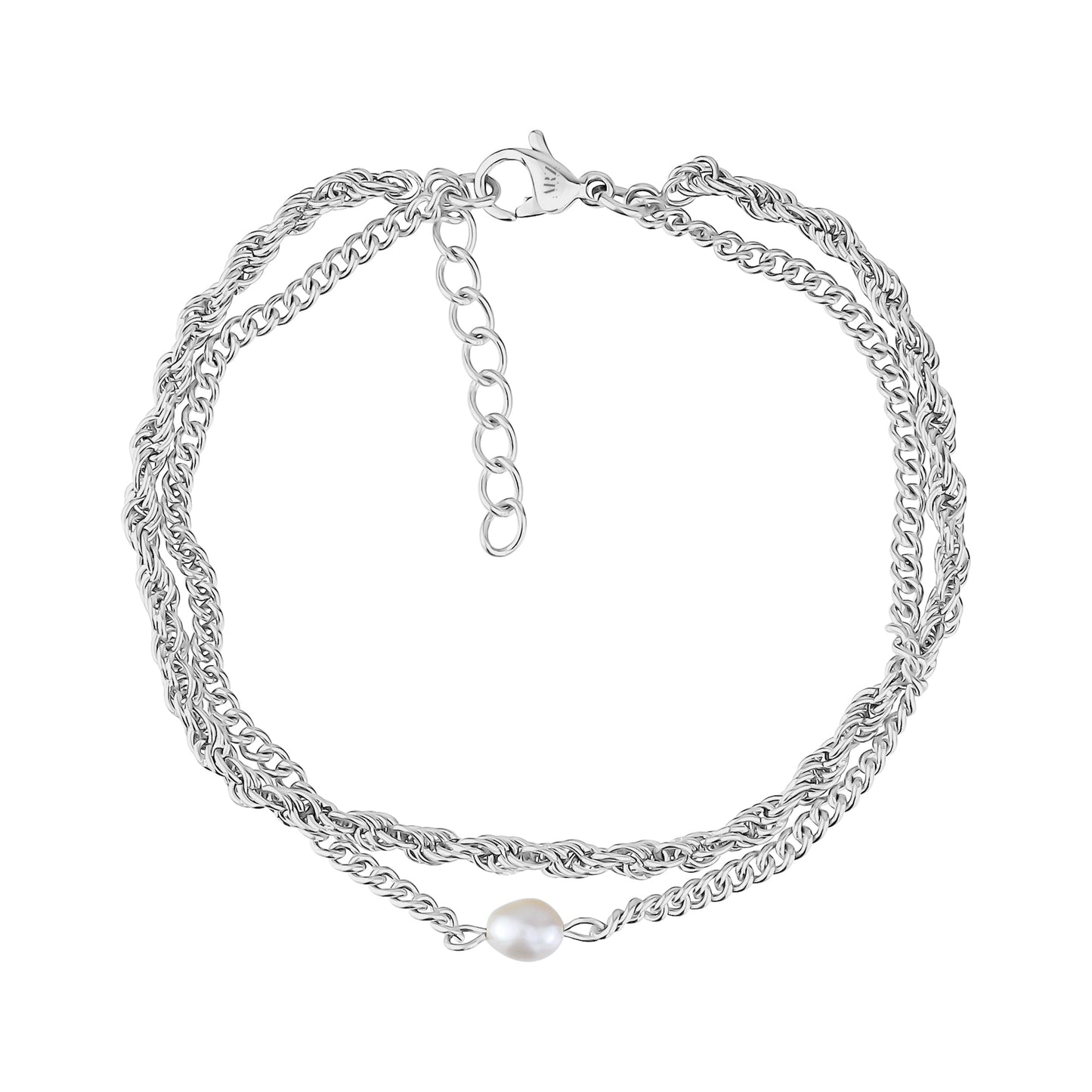 A.R.Z. FRESHWATER PEARL TWIST BRACELET (ZW-B132W)