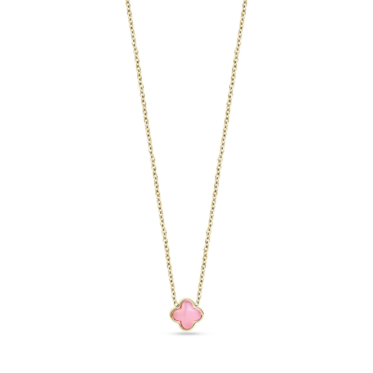 A.R.Z. ROSE CLOVER PENDANT NECKLACE ROSE (ZW-N102G)