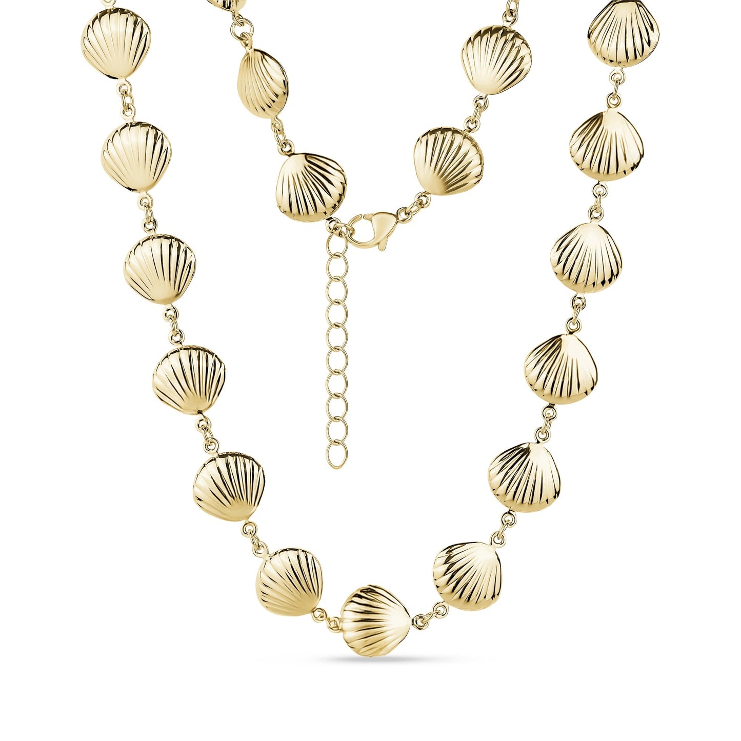 A.R.Z. SEASHELL CHARM LINK NECKLACE (ZW-N83G)