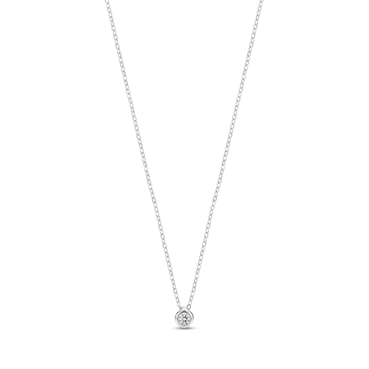 A.R.Z. SLEEK BEZEL-SET STONE PENDANT (ZW-P111W)