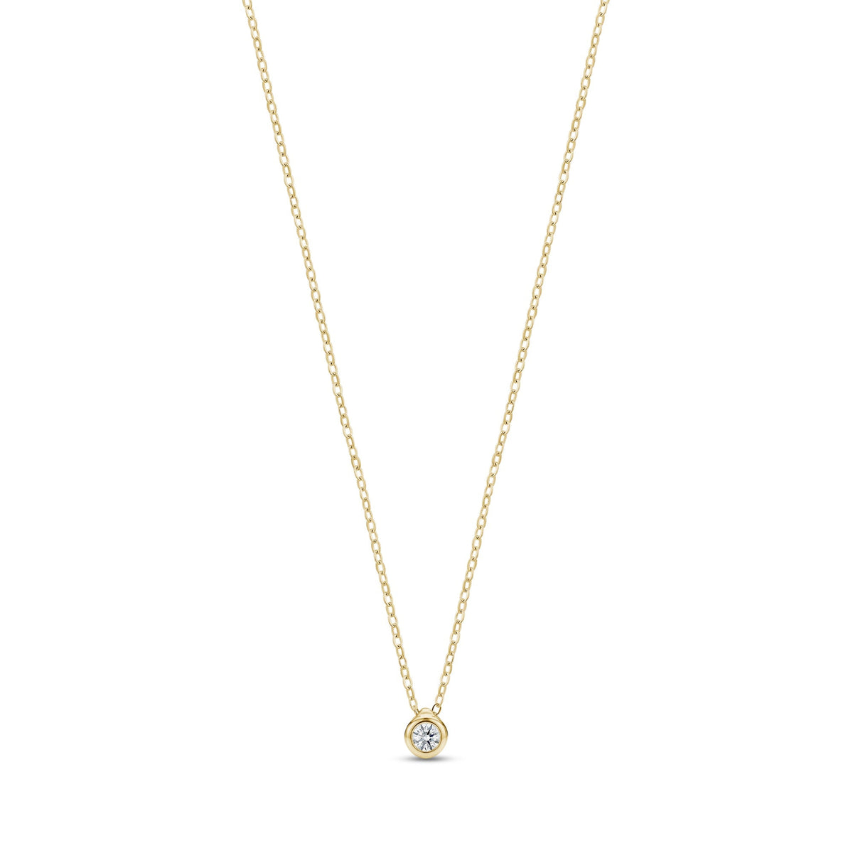 A.R.Z. SLEEK BEZEL-SET STONE PENDANT (ZW-P111G)