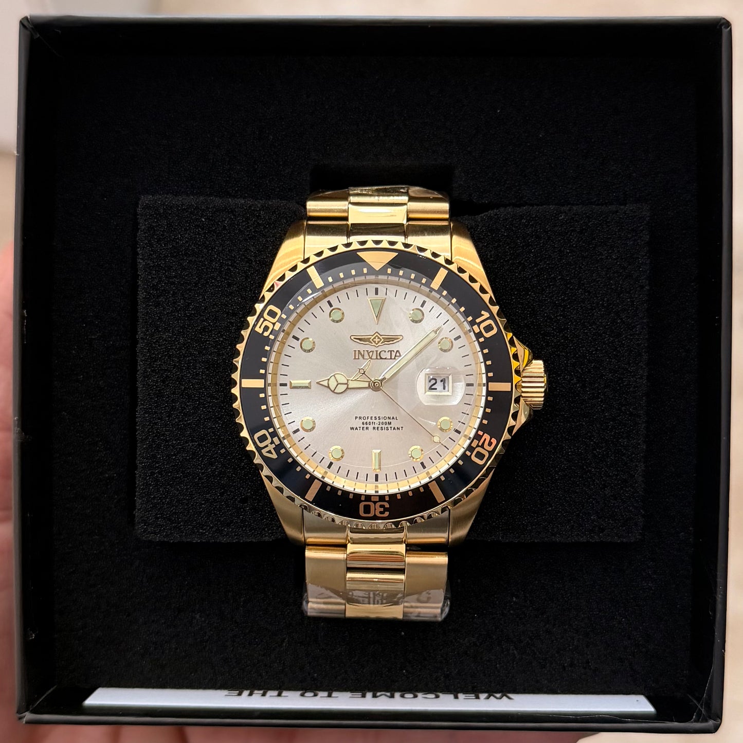 INVICTA - Reloj Dorado 43mm Steel