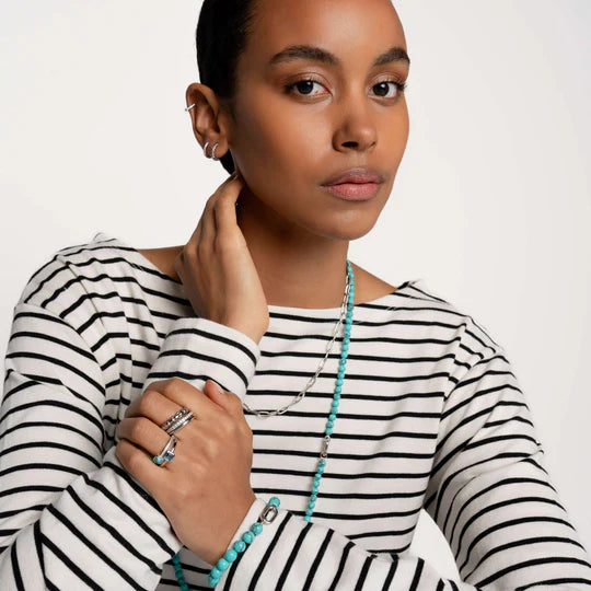 TI SENTO TURQUIOSE LONG NECKLACE