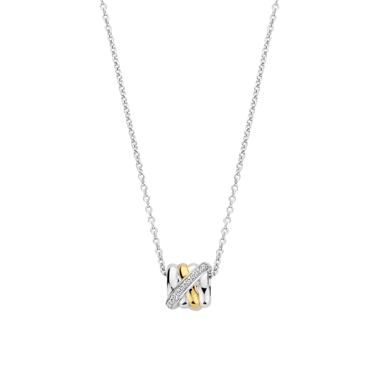 TI SENTO NECKLACE CROSSING PAVE RINGS