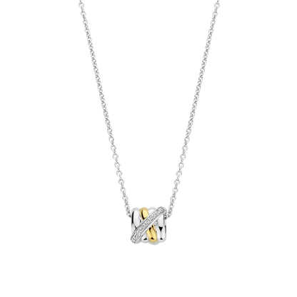 TI SENTO NECKLACE CROSSING PAVE RINGS