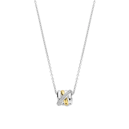 TI SENTO NECKLACE CROSSING PAVE RINGS