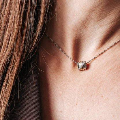 TI SENTO NECKLACE CROSSING PAVE RINGS