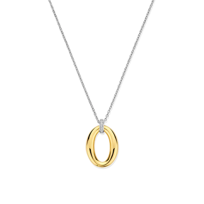 TI SENTO GOLD OVAL NECKLACE