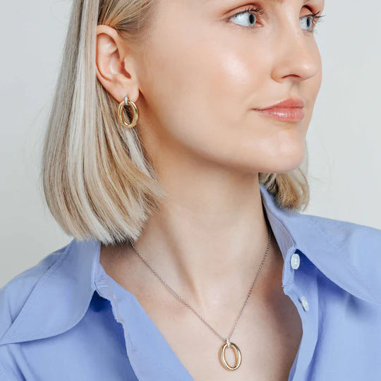 TI SENTO GOLD OVAL NECKLACE