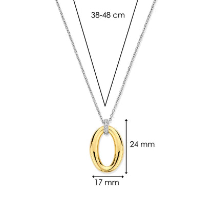 TI SENTO GOLD OVAL NECKLACE