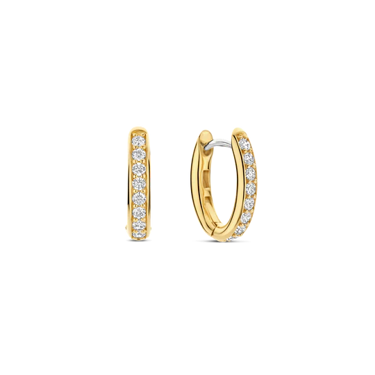 TI SENTO OVAL EARRINGS WITH CZ