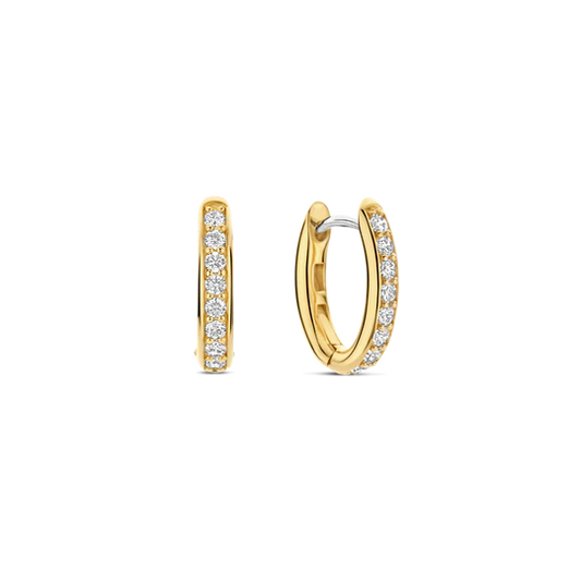 TI SENTO OVAL EARRINGS WITH CZ