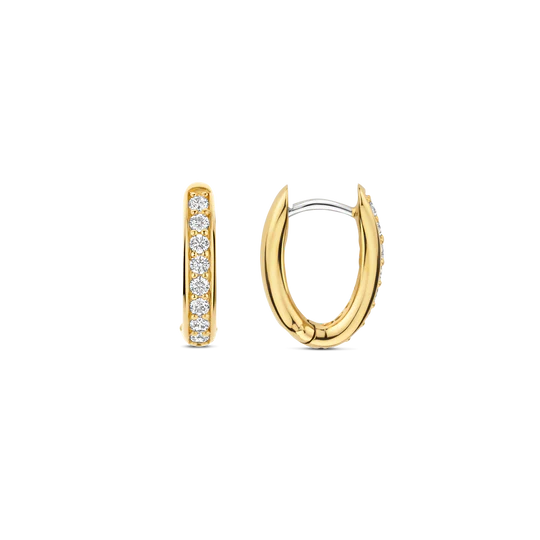 TI SENTO OVAL EARRINGS WITH CZ