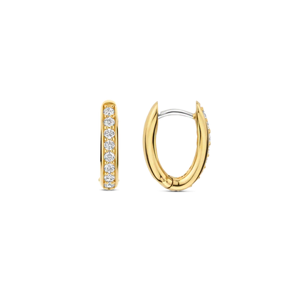 TI SENTO OVAL EARRINGS WITH CZ