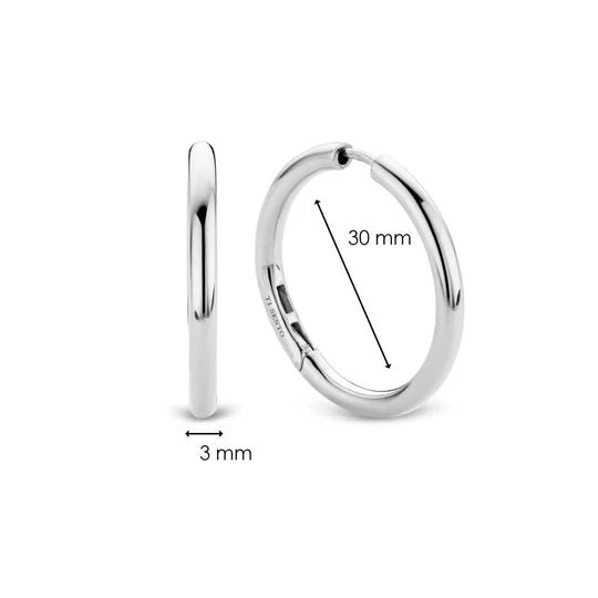 TI SENTO SILVER HOOPS