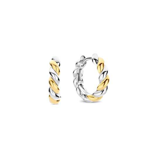 TI SENTO TWISTED TWO TONW EARRINGS