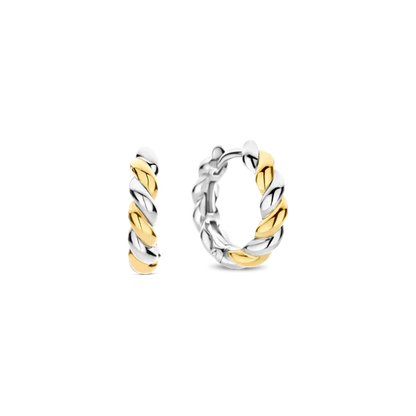 TI SENTO TWISTED TWO TONW EARRINGS