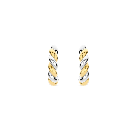 TI SENTO TWISTED TWO TONW EARRINGS