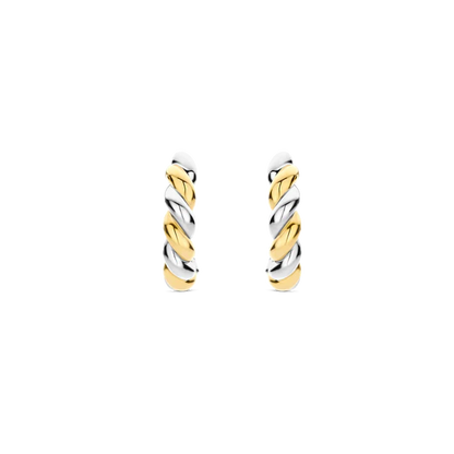 TI SENTO TWISTED TWO TONW EARRINGS