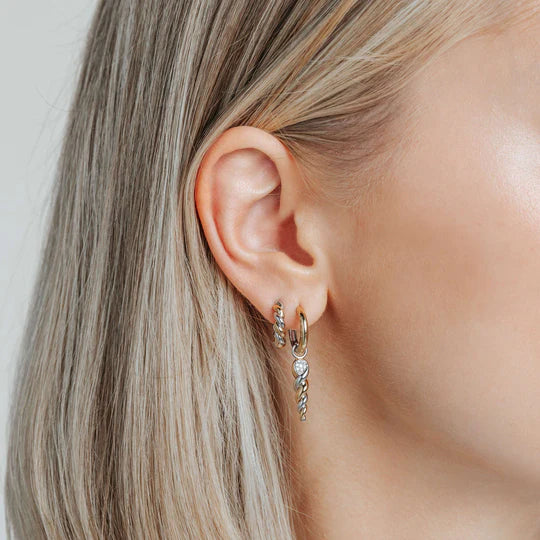 TI SENTO TWISTED TWO TONW EARRINGS