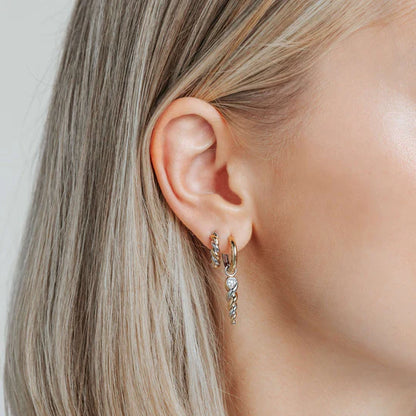 TI SENTO TWISTED TWO TONW EARRINGS