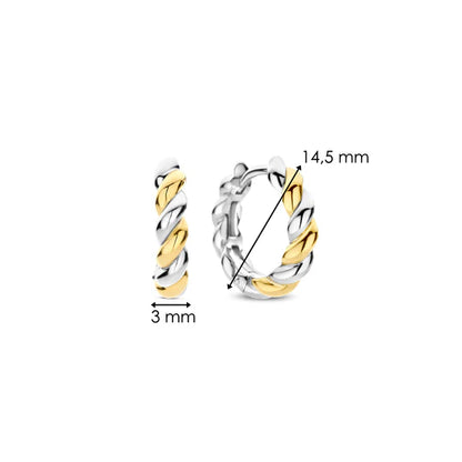 TI SENTO TWISTED TWO TONW EARRINGS