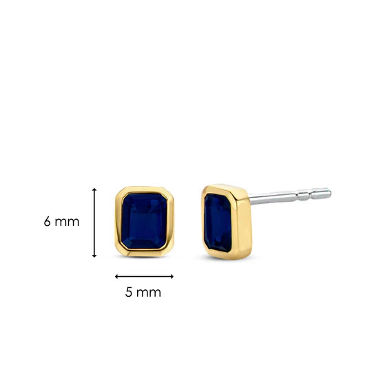 TI SENRO BLUE STUD EARRINGS