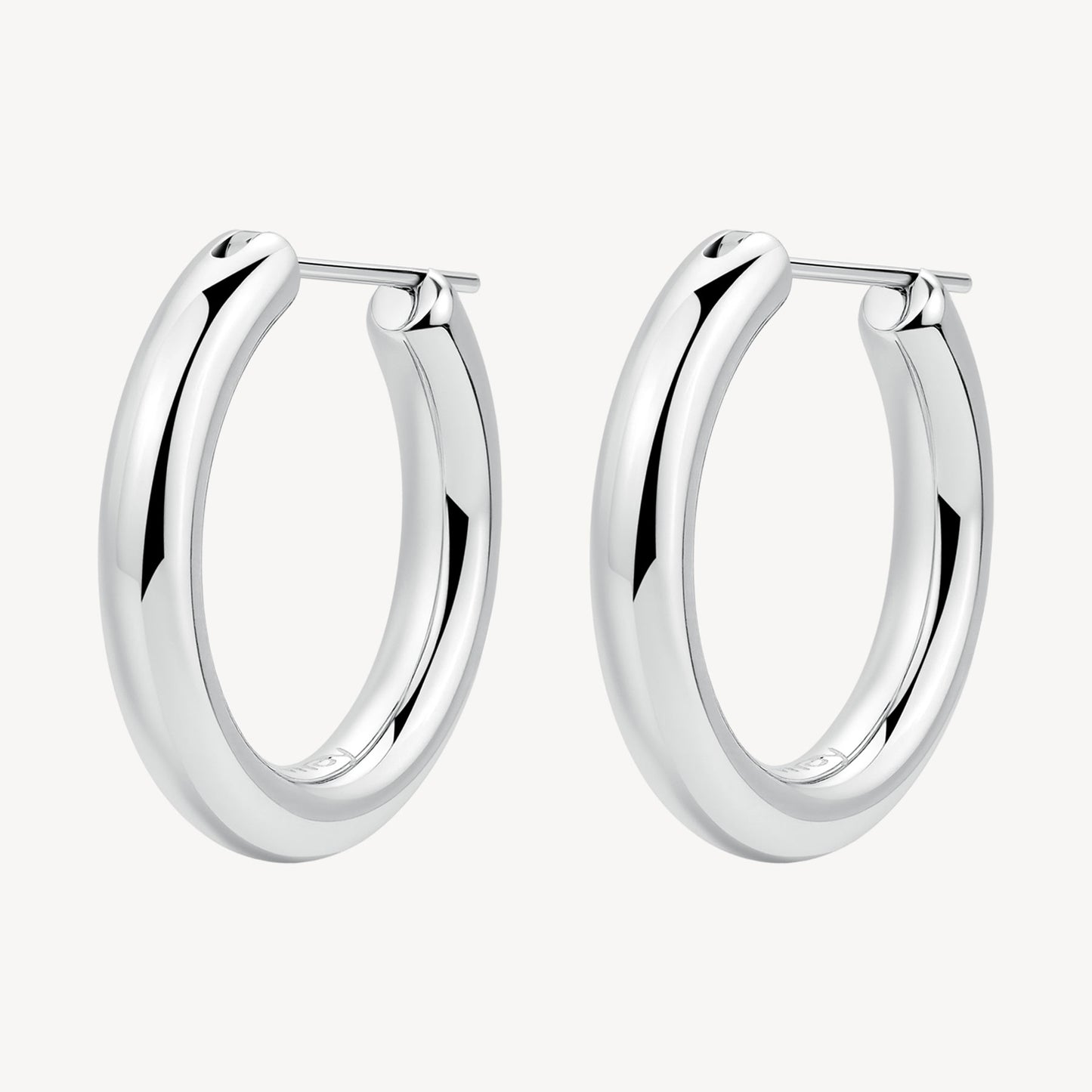 EARRINGS AURA STEEL HOOP