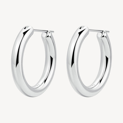EARRINGS AURA STEEL HOOP
