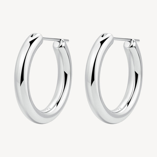 EARRINGS AURA STEEL HOOP