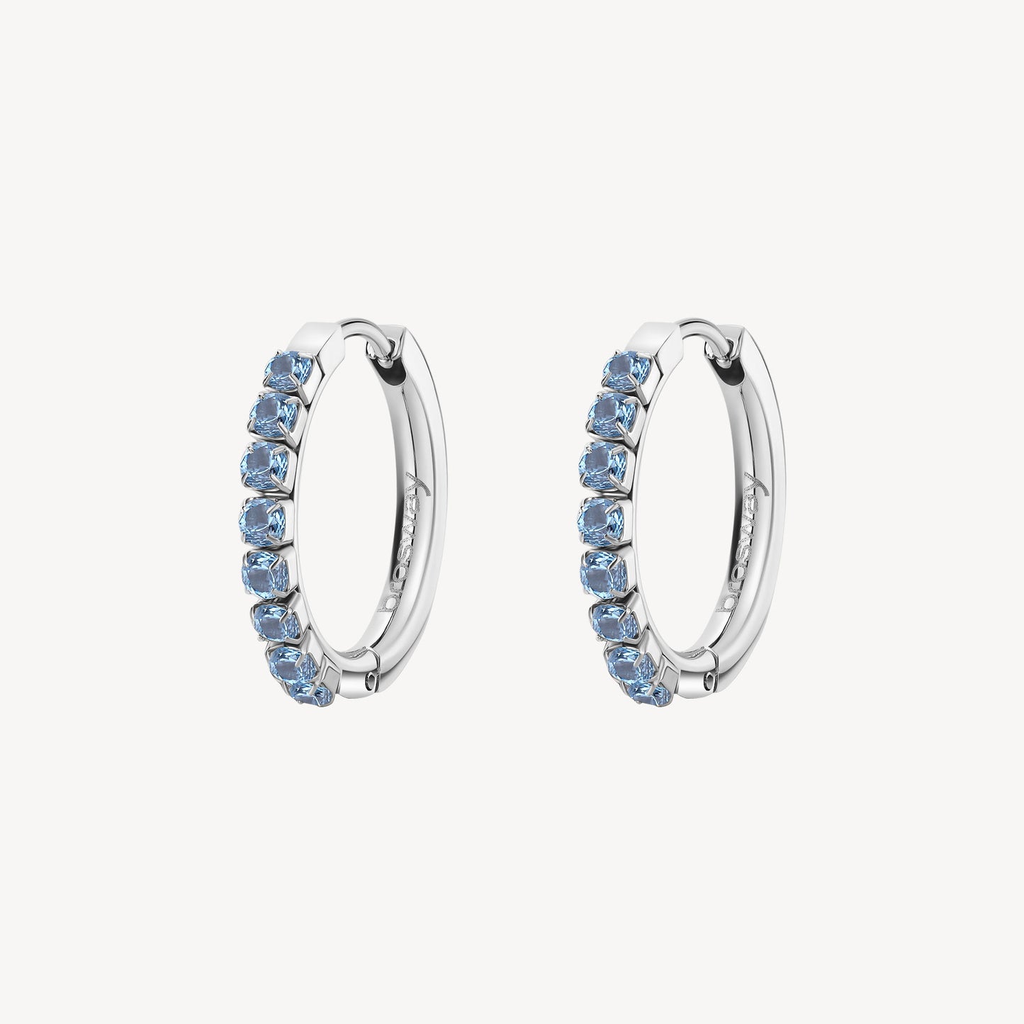 EARRINGS DESIDERI HOOP BLUE CZ