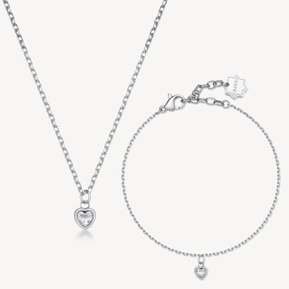 BROSWAY NECKLACE AND BRACELET SET CHAKRA LOVE