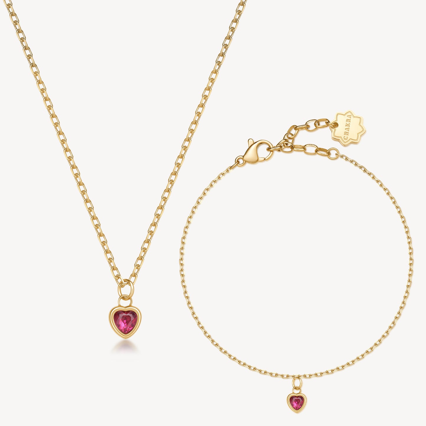 BROSWAY NECKLACE AND BRACELET SET CHAKRA LOVE