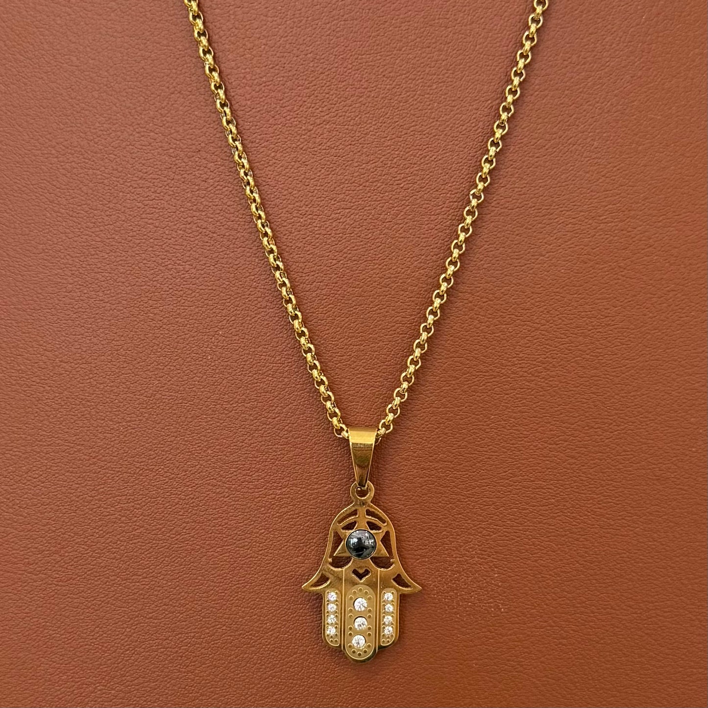 Stainless Steel Necklace Hamsa