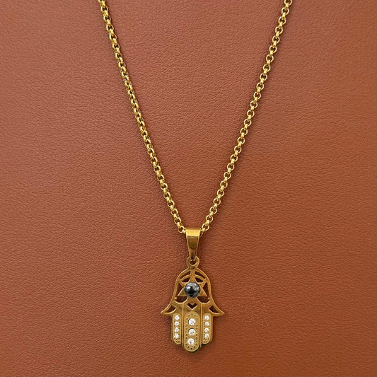 Stainless Steel Necklace Hamsa