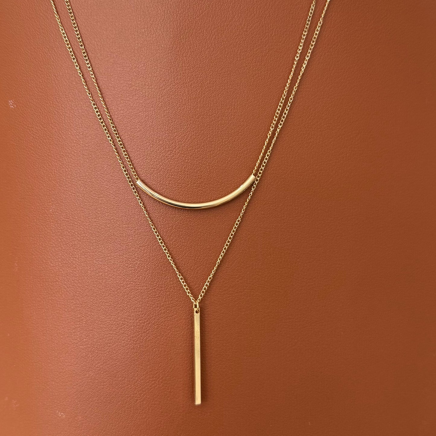 Stainless Steel Necklace Double