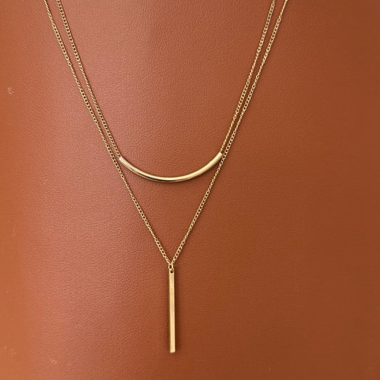 Stainless Steel Necklace Double