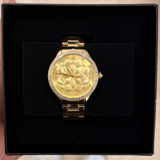 INVICTA - Reloj Dorado 35mm Steel