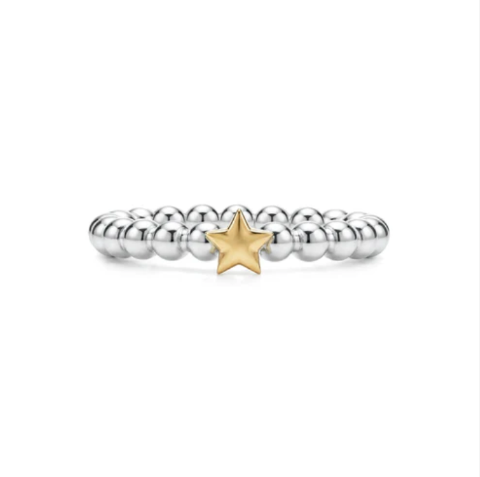 A.R.Z. BEADED STAR ACCENT RING (ZW-R47)