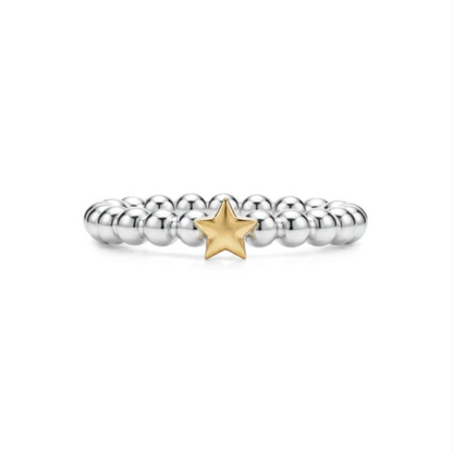 A.R.Z. BEADED STAR ACCENT RING (ZW-R47)