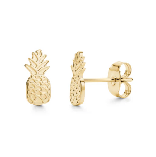A.R.Z. MINIMAL PINEAPPLE STUD EARRINGS (SSE228G)