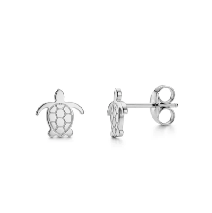 A.R.Z. MINIMAL TURTLE STUD EARRINGS (SSE233W)