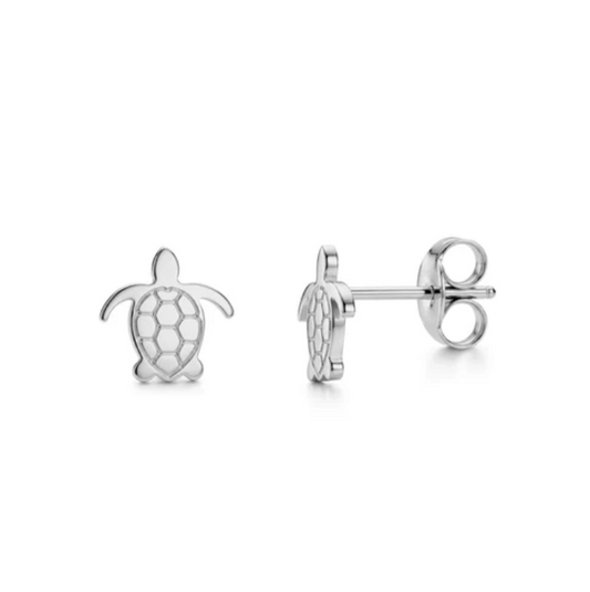 A.R.Z. MINIMAL TURTLE STUD EARRINGS (SSE233W)