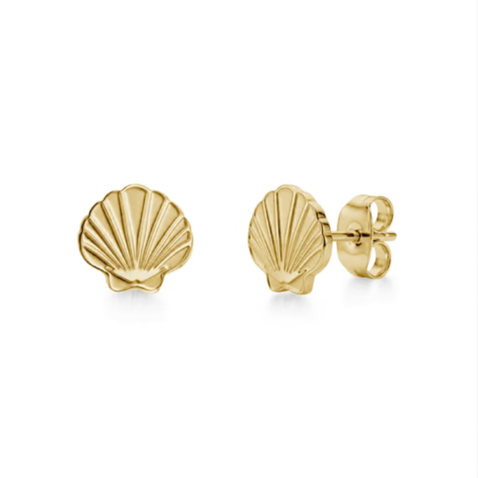 A.R.Z. MINIMAL SEASHELL STUD EARRINGS (SSE226G)