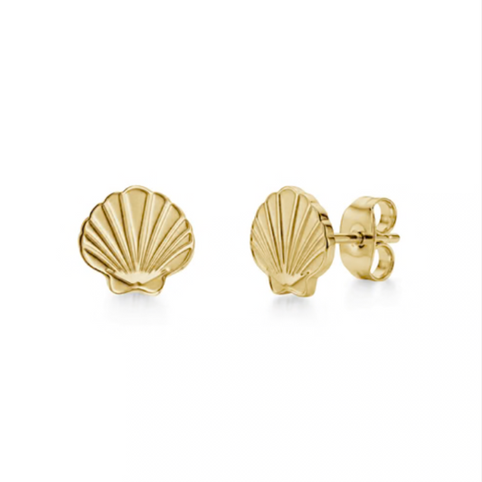A.R.Z. MINIMAL SEASHELL STUD EARRINGS (SSE226G)