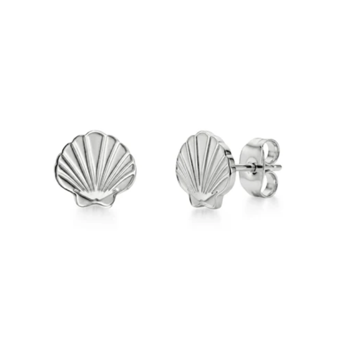 A.R.Z. MINIMAL SEASHELL STUD EARRINGS (SSE226W)